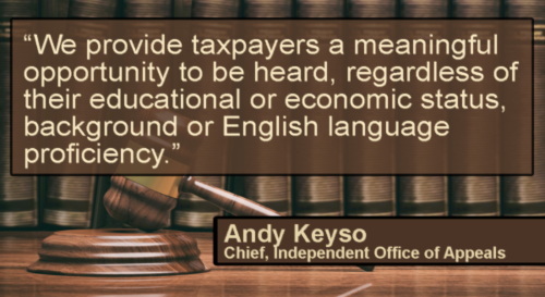 Andy Keyso Appeals Quote